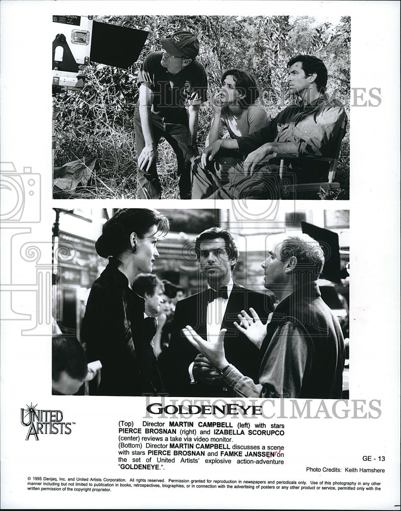 1995 Press Photo Goldeneye Martin Campbell Pierce Brosnan - Historic Images