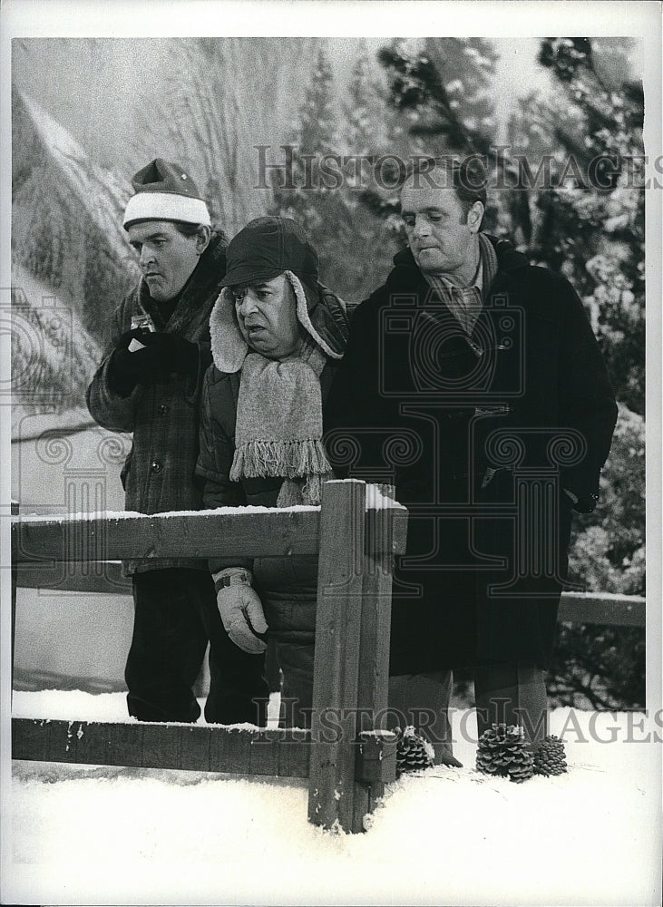 1985 Press Photo &quot;Newhart&quot; Bob Newhart,Sorrell Booke,Raleigh Bond- Historic Images