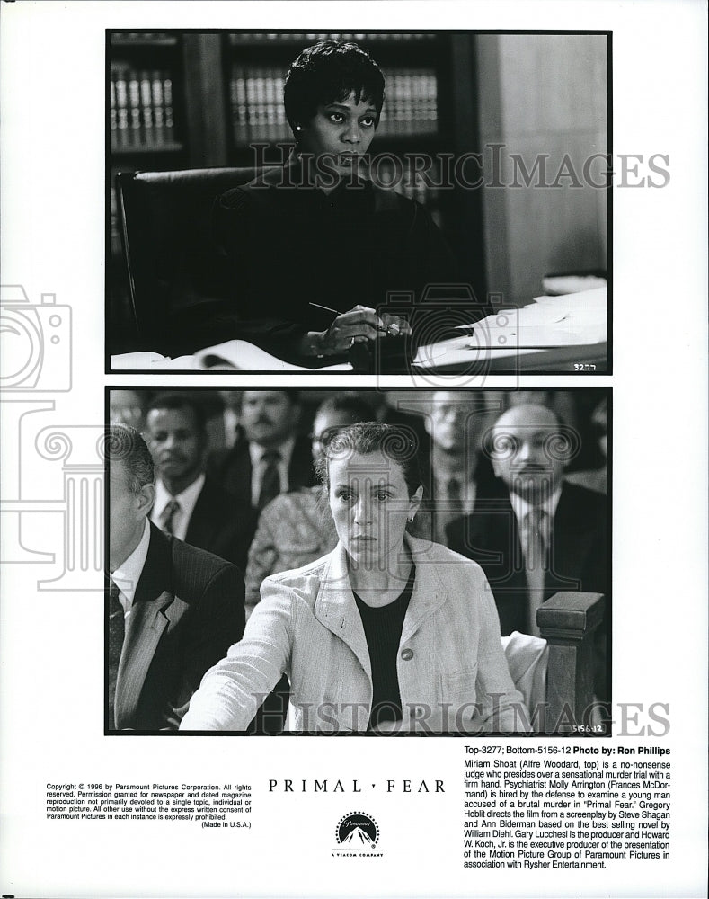 1996 Press Photo Primal Fear Alfre Woodard - Historic Images