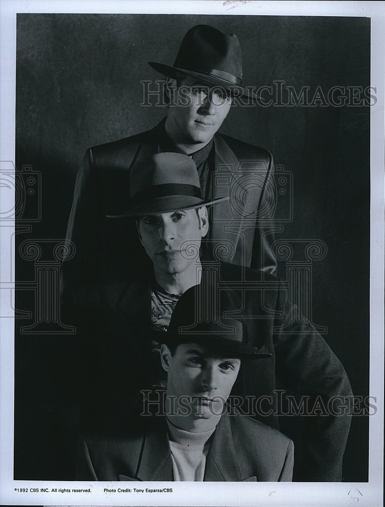 1992 Press Photo Don Michael Paul, Nestor Serrano, Billy Warlock, The Hat Squad- Historic Images