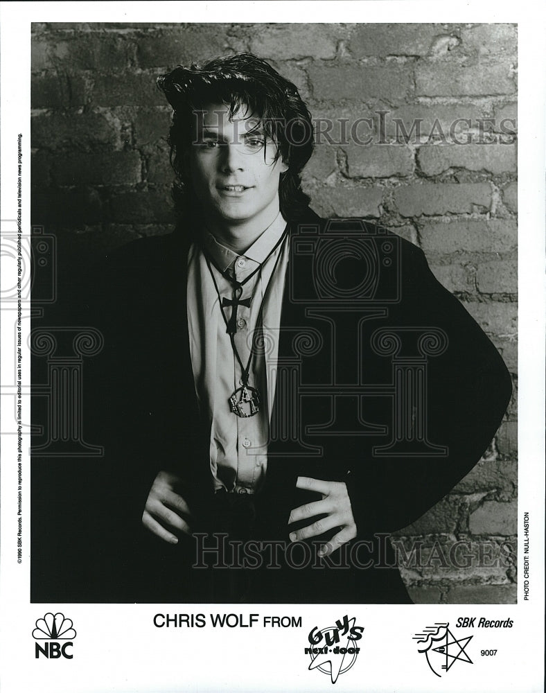 1990 Press Photo Chris Wolf Guys Next Door Musician - Historic Images