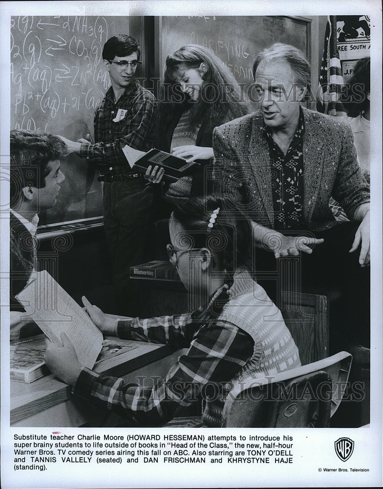 1986 Press Photo Actor Howard Hesseman &amp; Tony O&#39;Dell of &quot;Head of the Class&quot;- Historic Images