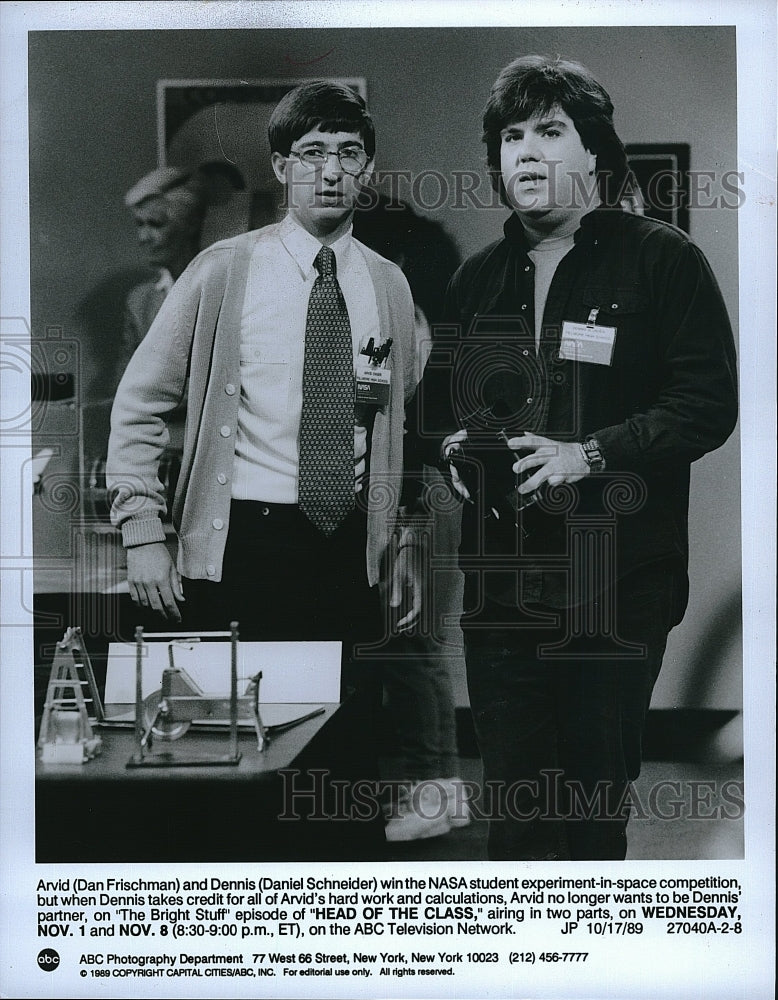 1989 Press Photo Actor Dan Frischman in &quot;Head of the Class&quot;- Historic Images