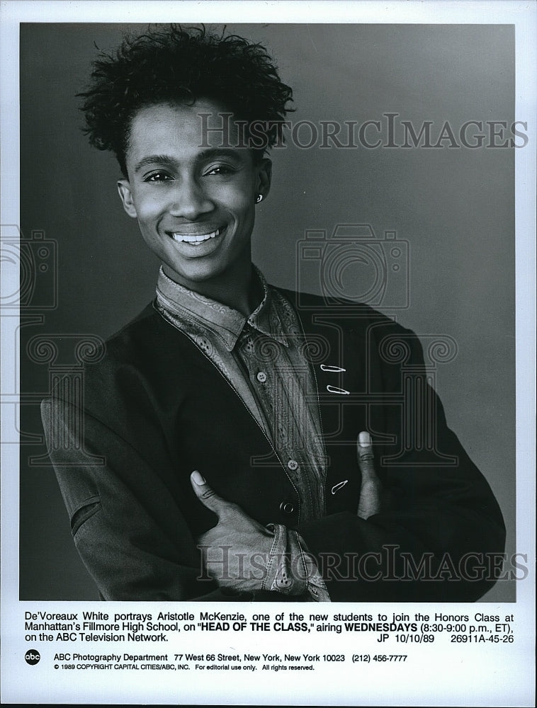 1989 Press Photo &quot;Head of the Class&#39; starring DeVoreaux White- Historic Images