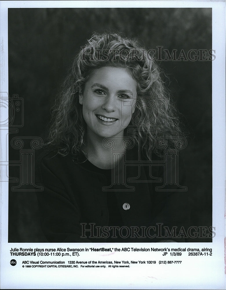 1989 Press Photo Julie Ronnie American Actress HeartBeat Medical Drama TV Show- Historic Images