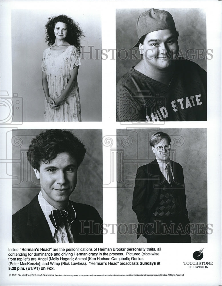 1991 Press Photo Molly Hagan Ken Campbell Peter MacKenzie Rick Lawless Actor - Historic Images