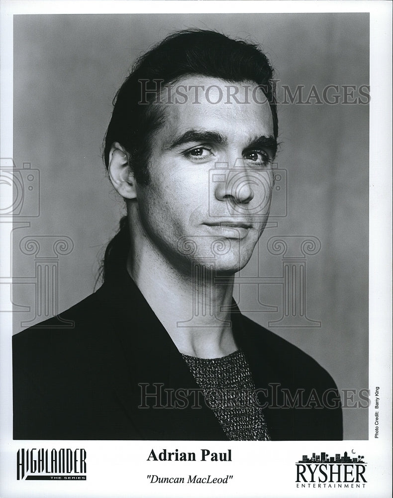 1992 Press Photo  "Highlander: The Series"Jstarring Adrian Paul- Historic Images