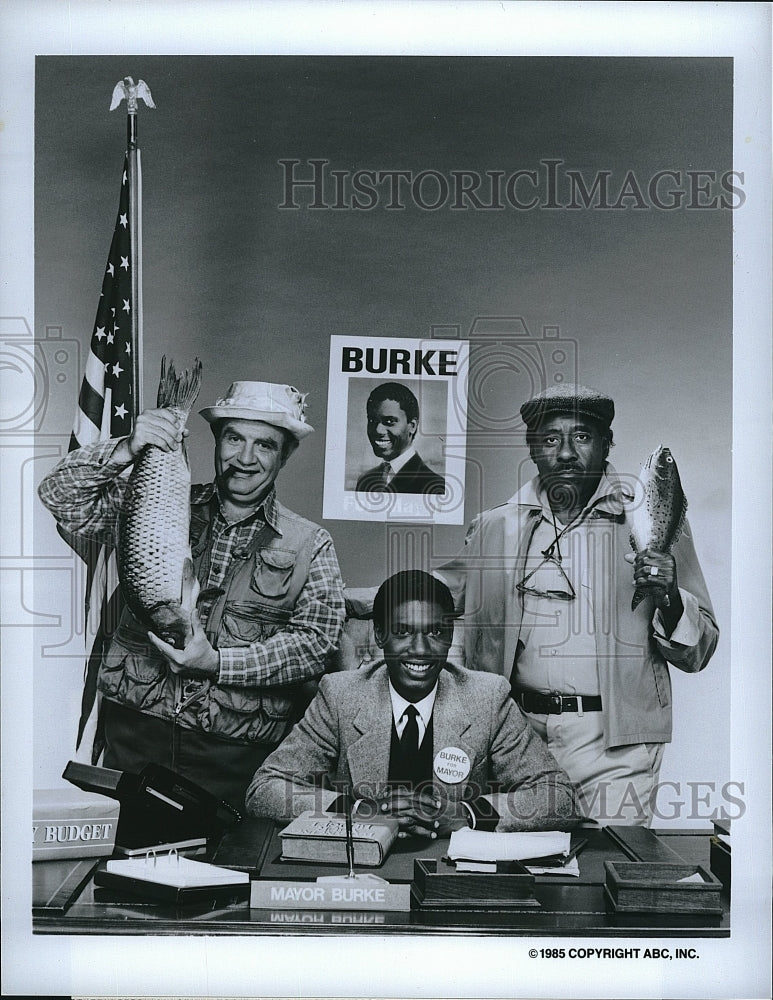 1986 Press Photo Brock Hooks &amp; Fann Star In &quot;He&#39;s The Mayor&quot;- Historic Images