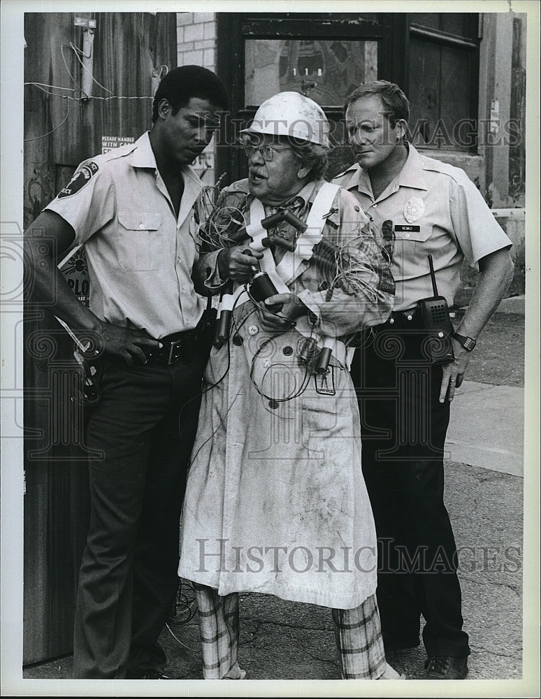 1986 Press Photo Actor Michael Warren, Charles Haid, William Edward Phipps- Historic Images