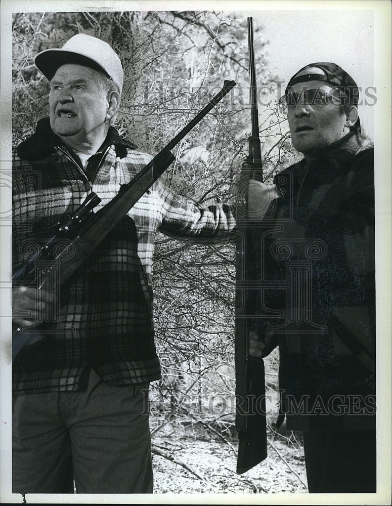 1986 Press Photo Robert Prosky, Actor, Director Charles Haid, Hill Street Blues- Historic Images