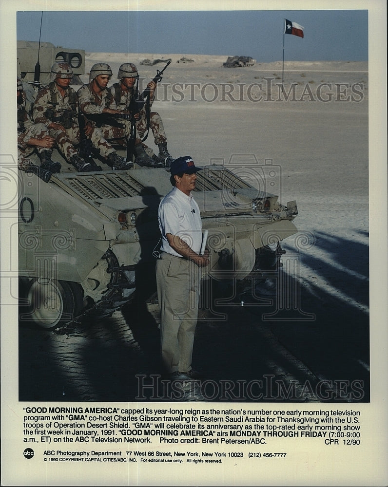 1990 Press Photo &quot;Good Morning America&quot; Charles Gibson- Historic Images