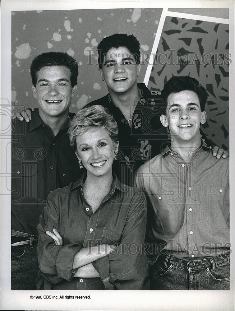 1990 Press Photo Actor Jason Bateman, Danny Ponce, Sandy Duncan, Jeremy Light- Historic Images