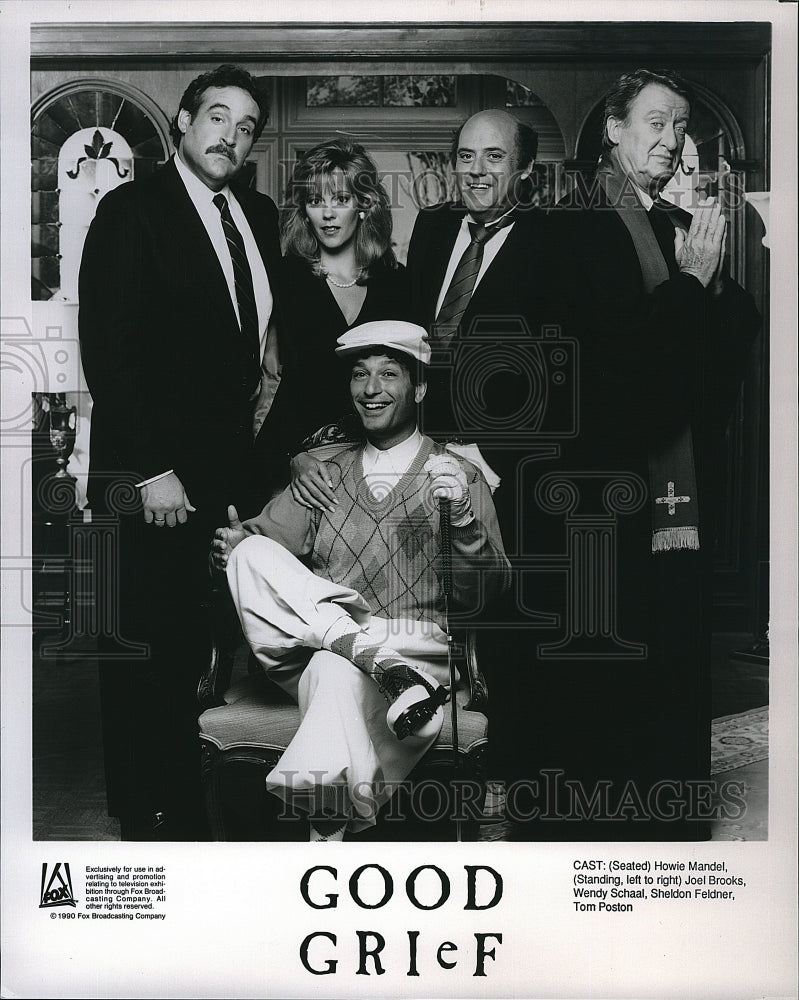 1990 Press Photo Howie Mandel, Joel Brooks, Wendy Schaal of TV&#39;s &quot;Good Grief&quot;- Historic Images