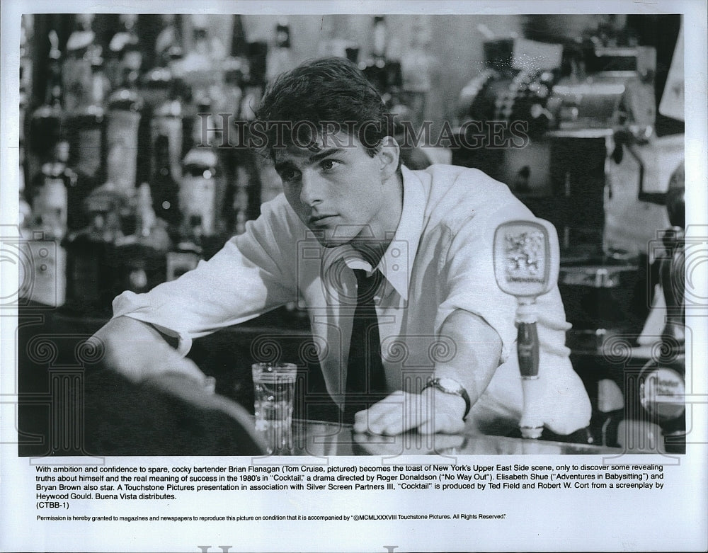 1988 Press Photo Tom Cruise stars in &quot;Cocktail&quot;- Historic Images