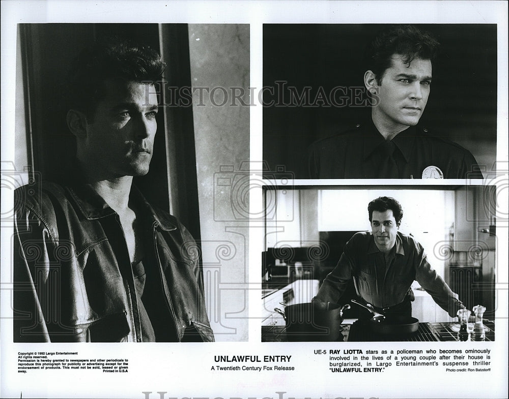 1992 Press Photo Ray Liotta &quot;Unlawful Entry&quot;- Historic Images