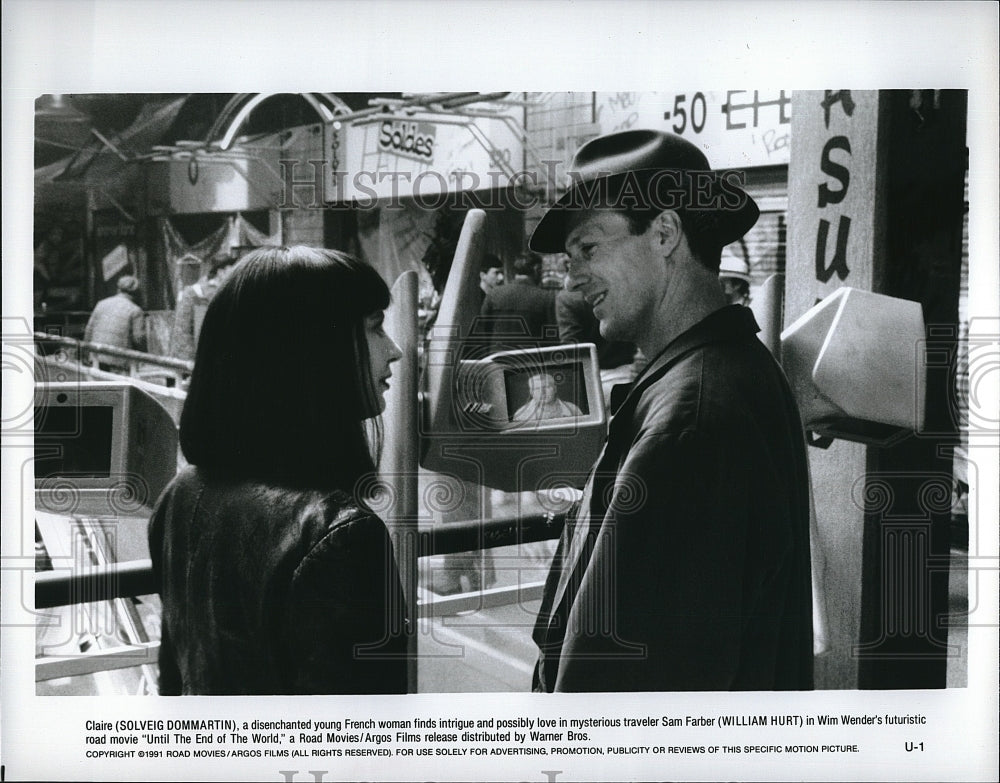 1991 Press Photo Solveig Dommartin, William Hurt &quot;Until the End of the World&quot;- Historic Images