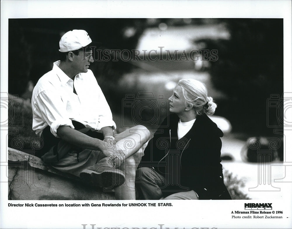 1996 Press Photo Director Nick Cassavetes, Gena Rowlands &quot;Unhook the Stars&quot;- Historic Images