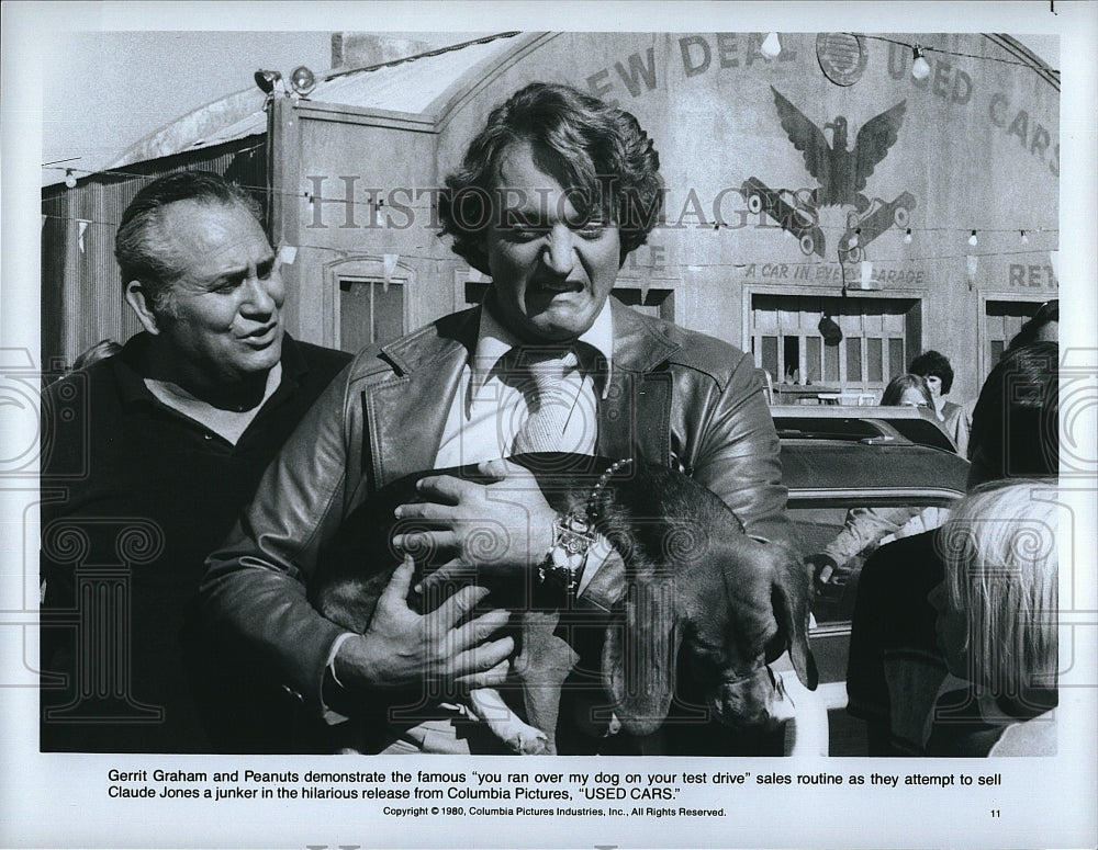 1980 Press Photo Gerrit Graham, Claude Jones &quot;Used Cars&quot;- Historic Images