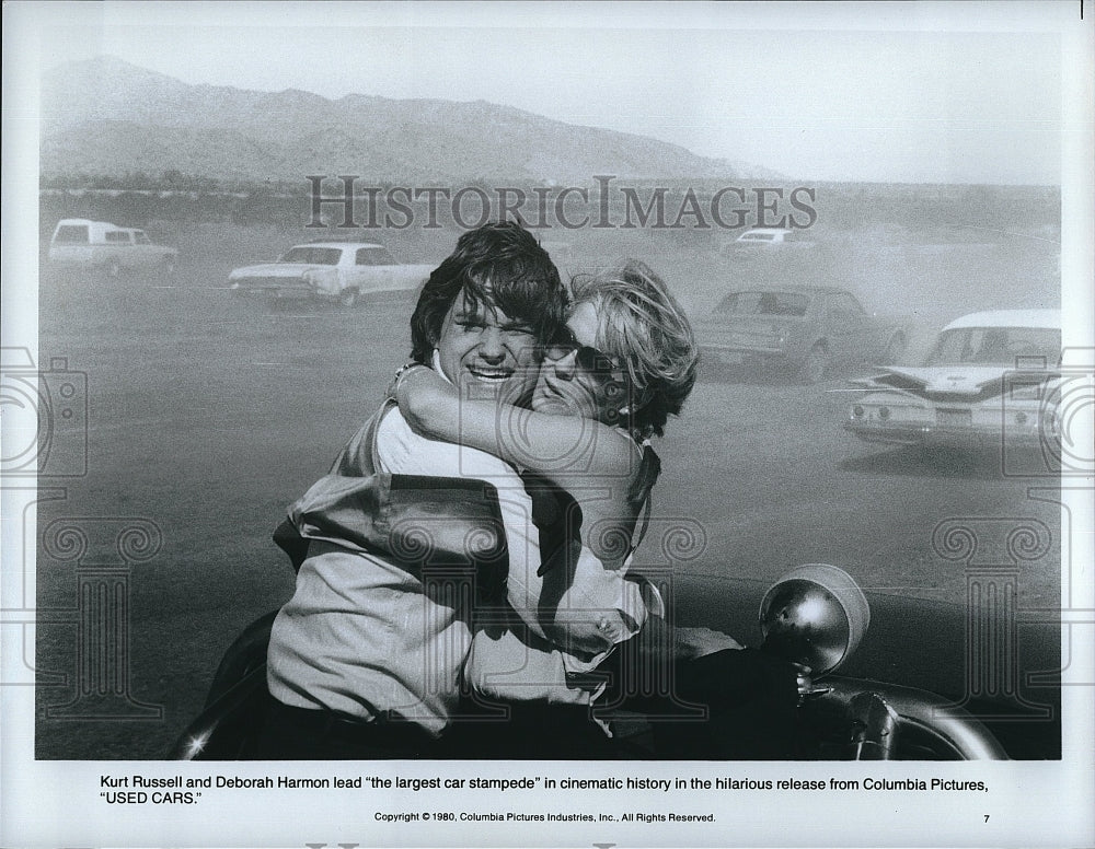 1980 Press Photo Kurt Russell, Deborah Harmon &quot;Used Cars&quot;- Historic Images