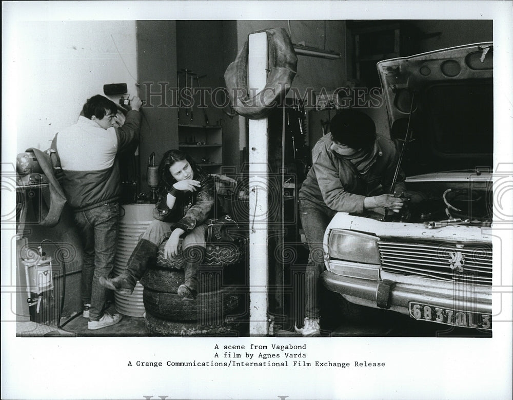 Press Photo Sandrine Bonnaire Actress Scene From Vagabond Drama Movie Film- Historic Images