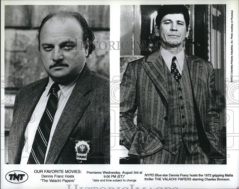 1972 Press Photo Dennis Franz American Actor Valachi Papers Charles Bronson- Historic Images