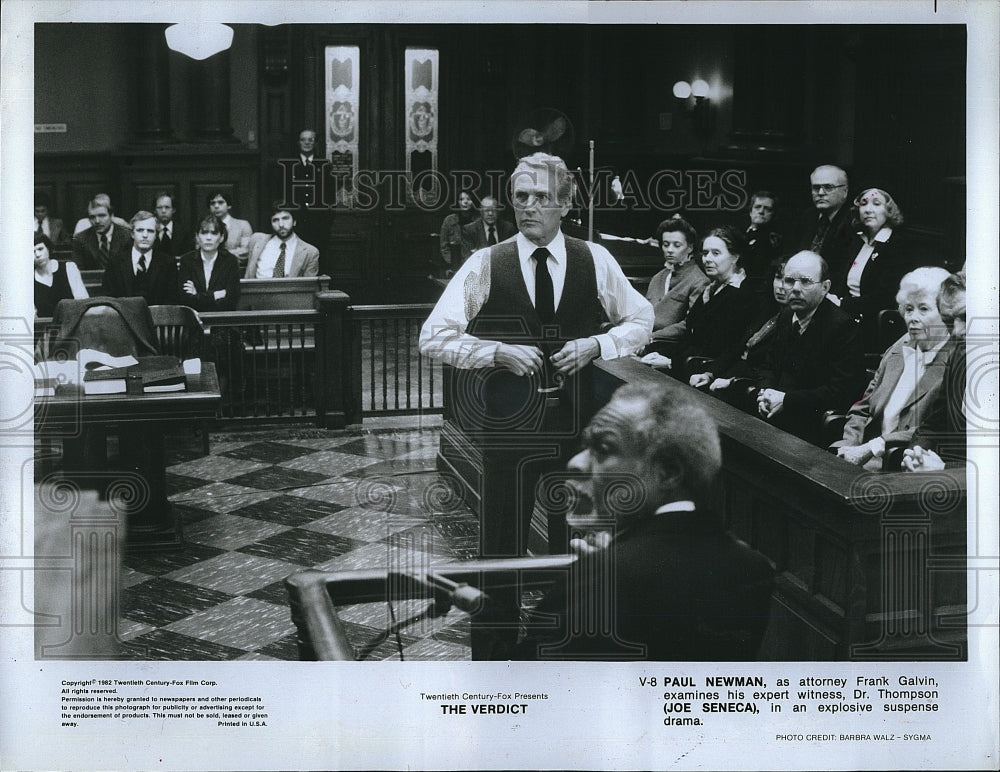 1982 Press Photo Paul Newman and Joe Senaca in &quot;The Verdict&quot;- Historic Images