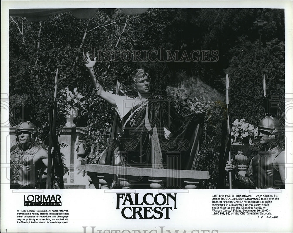 1989 Press Photo Mark Lindsay Chapman American Actor Falcon Crest Drama TV Show- Historic Images