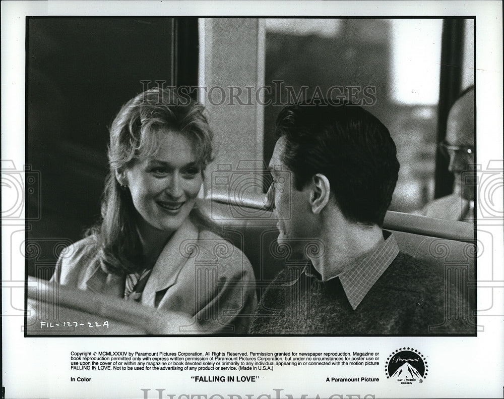 1984 Press Photo Meryl Streep American Actress Robert DeNiro Falling In Love- Historic Images