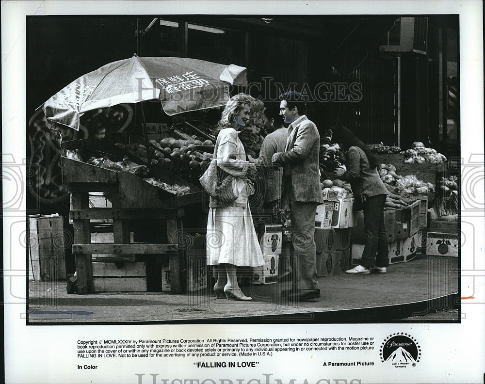 1984 Press Photo Robert DeNiro Actor Meryl Streep Actress Falling In Love Movie- Historic Images