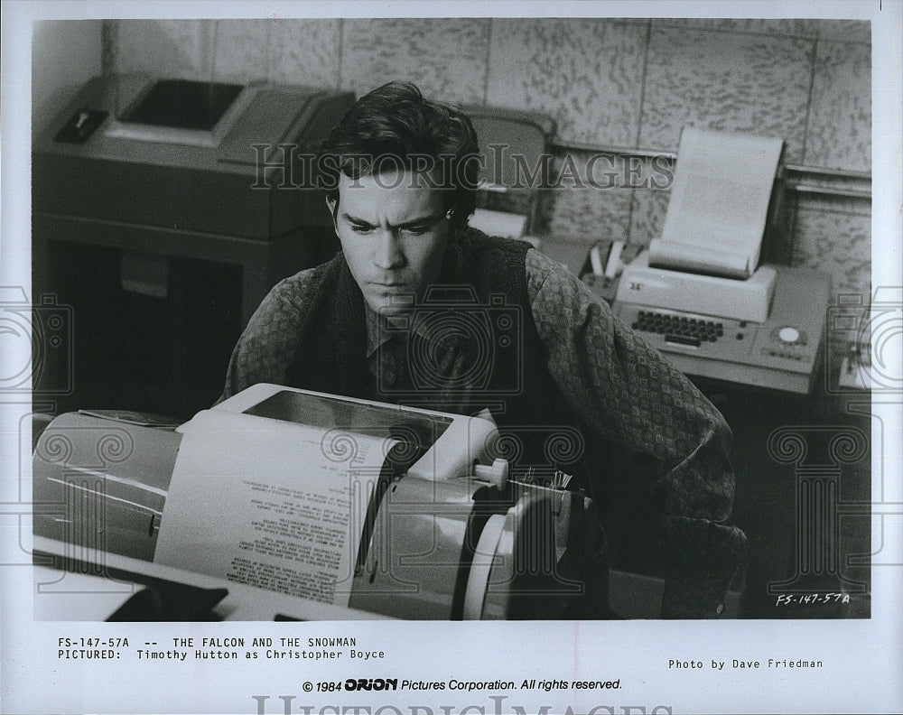 1984 Press Photo Timothy Hutton American Actor Falcon And The Snowman Movie Film- Historic Images