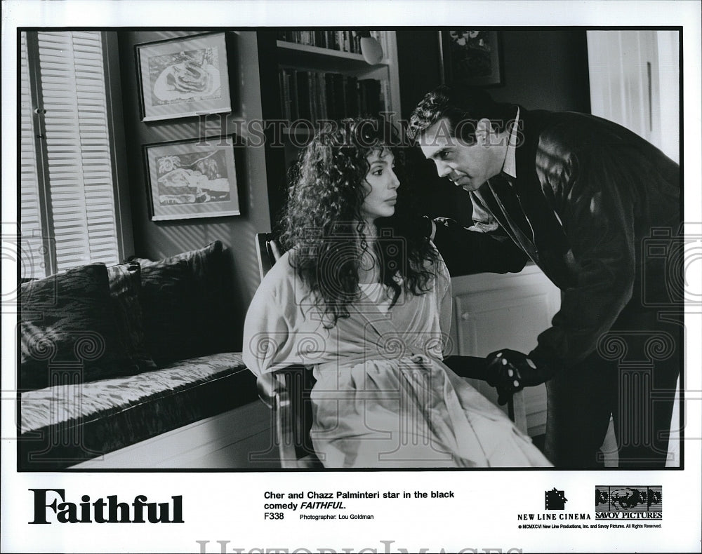 1996 Press Photo Chazz Palminteri Actor Cher Actress Faithful Comedy Movie Film- Historic Images