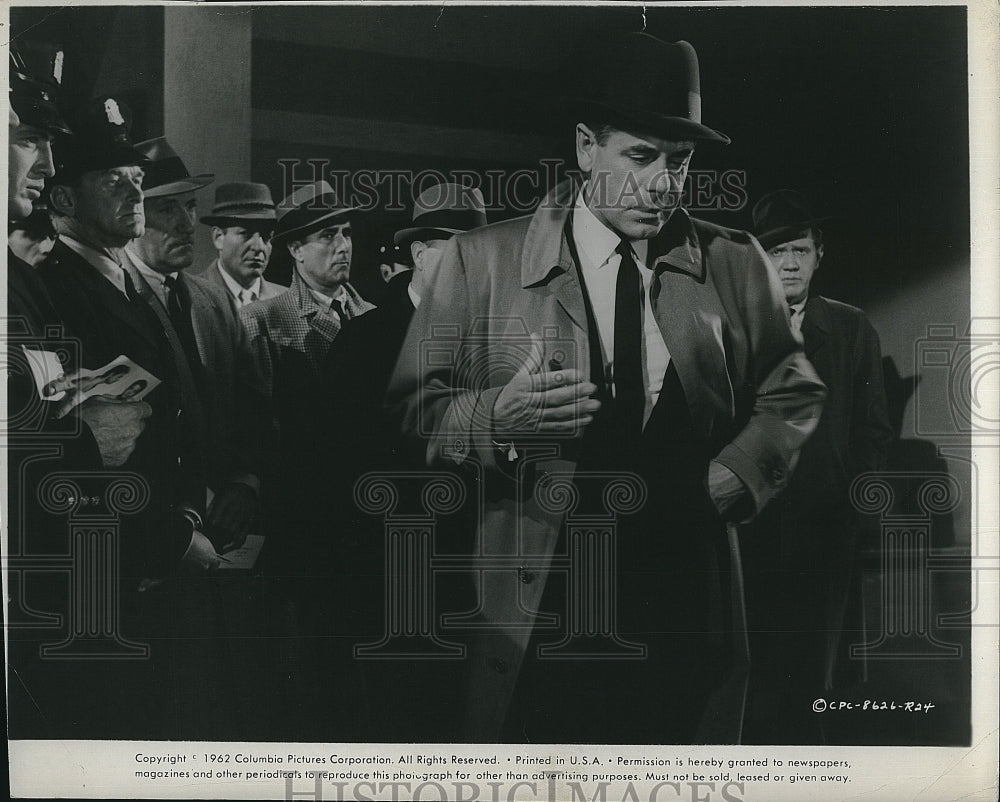 1962 Press Photo Actor Glenn Ford in "Experiment in Terror"- Historic Images