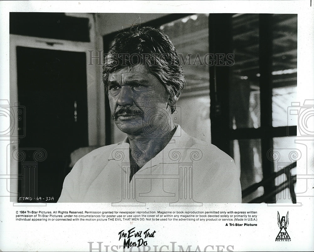 1984 Press Photo Actor Charles Bronson in &quot;The Evil That Men Do&quot;- Historic Images