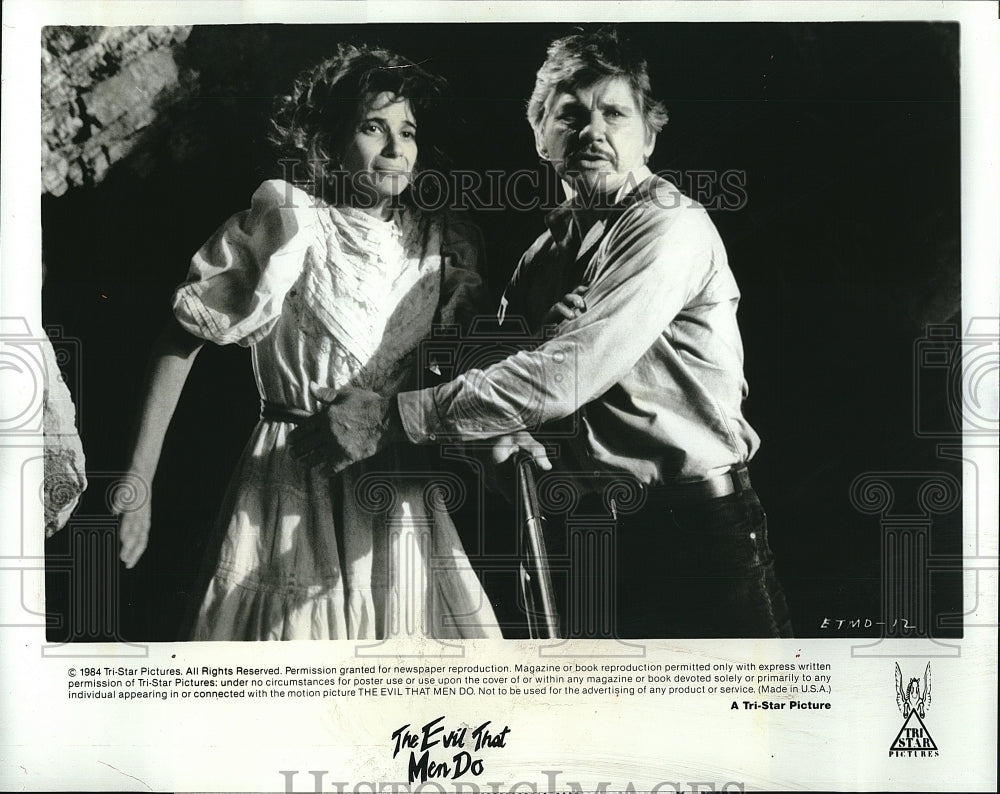 1984 Press Photo Actor Charles Bronson in &quot;The Evil That Men Do&quot;- Historic Images