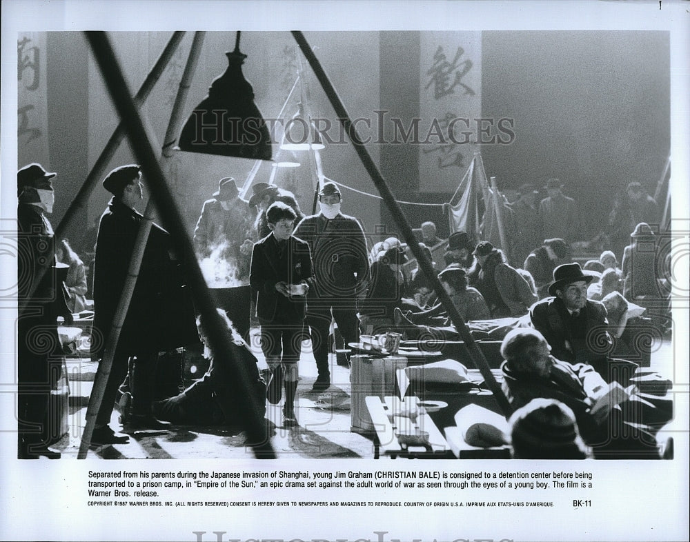 Press Photo Christian Bale as young Jim Graham in "Empire of the Sun".- Historic Images