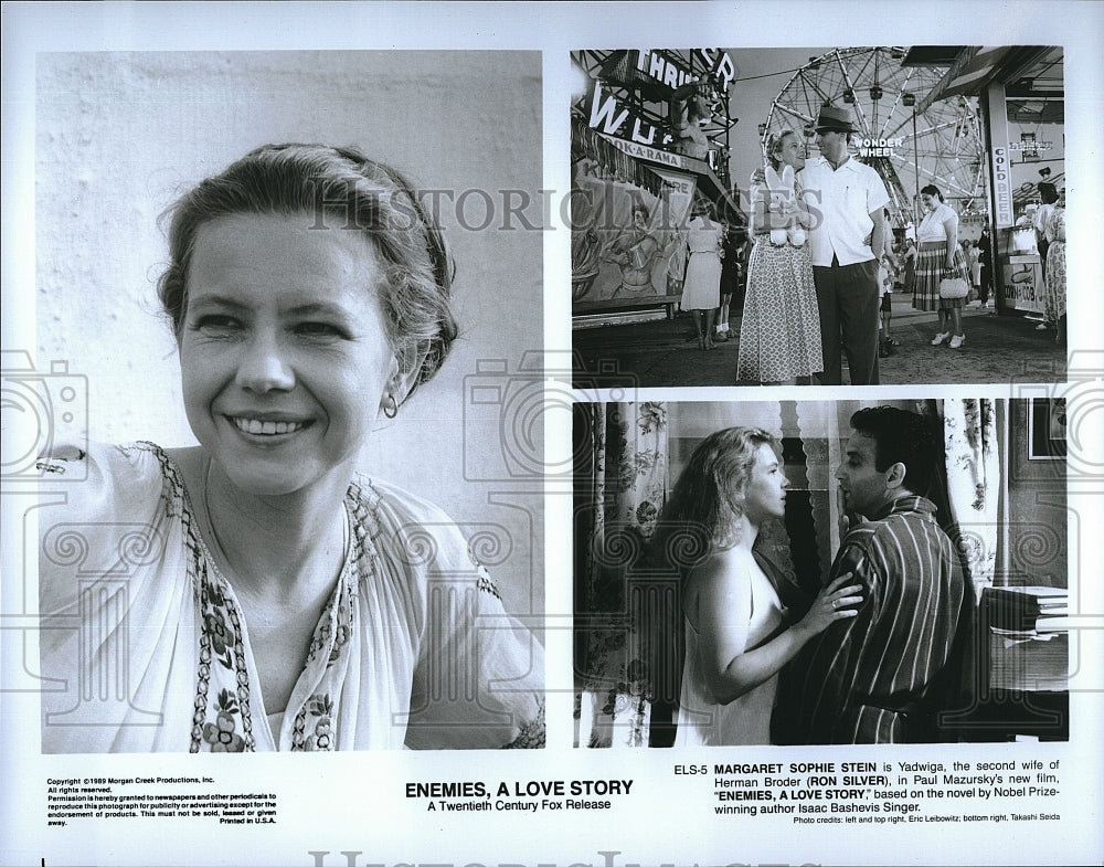 1990 Press Photo Margaret Sophie Stein and Ron Silver in Enemies, A Love Story- Historic Images