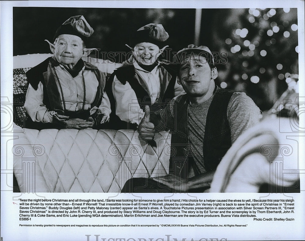 1988 Press Photo Jim Varney in Ernest Saves Christmas- Historic Images