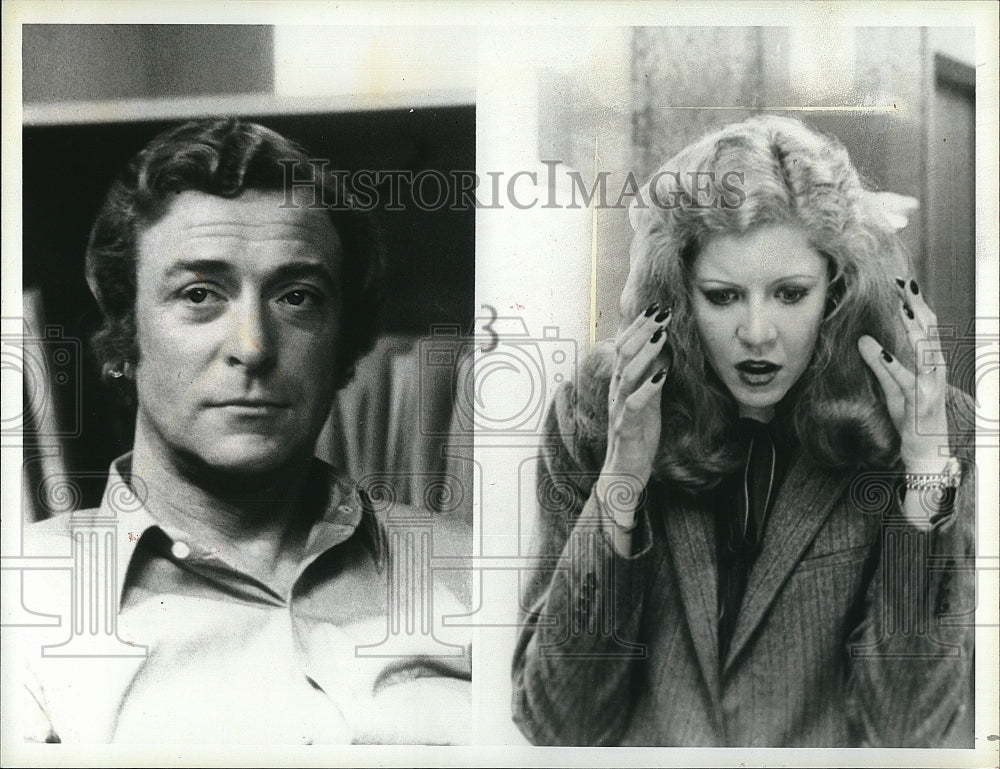 1984 Press Photo Actor Micahel Caine &amp; Nancy Allen in &quot;Dressed to Kill&quot;- Historic Images