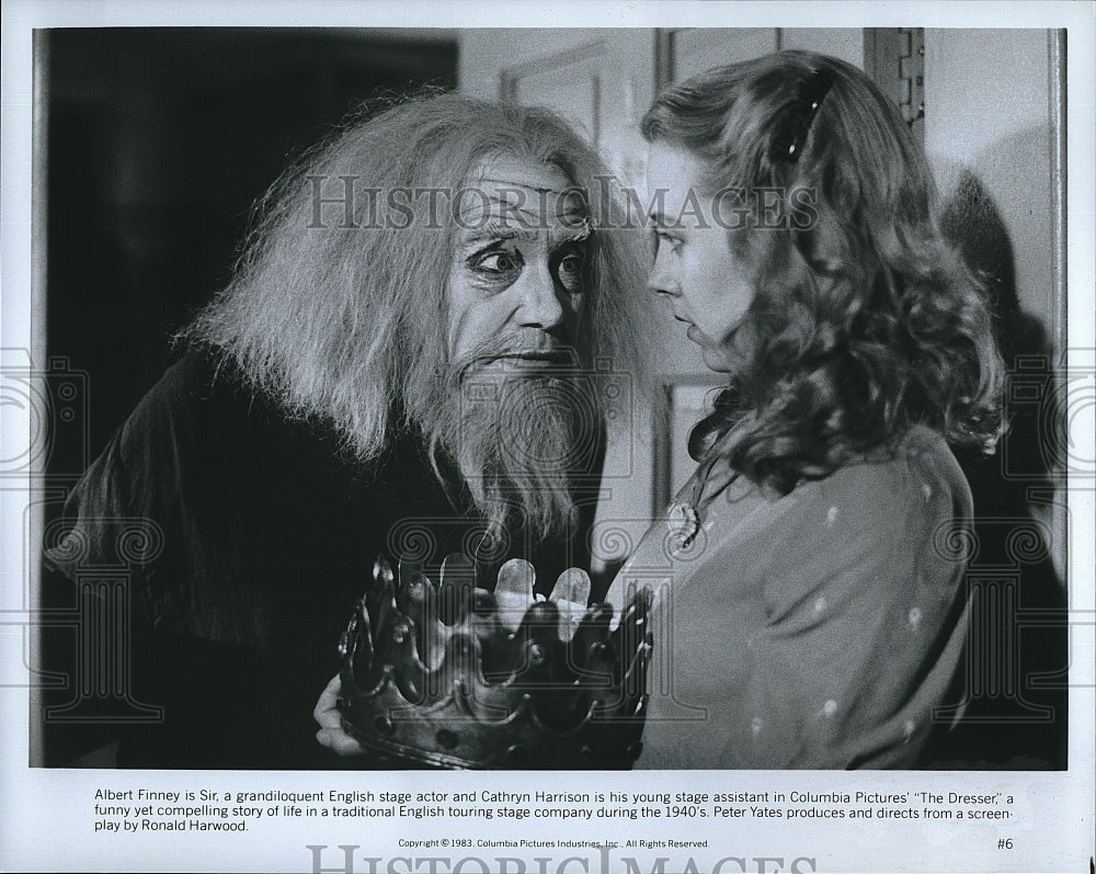 1983 Press Photo Albert Finney Actor Cathryn Harrison The Dresser- Historic Images