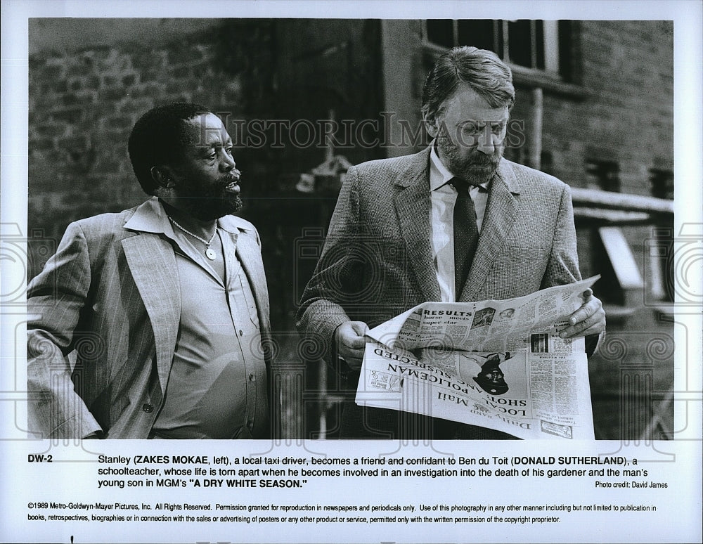 1989 Press Photo Zakes Mokae A Dry White Season Actor- Historic Images