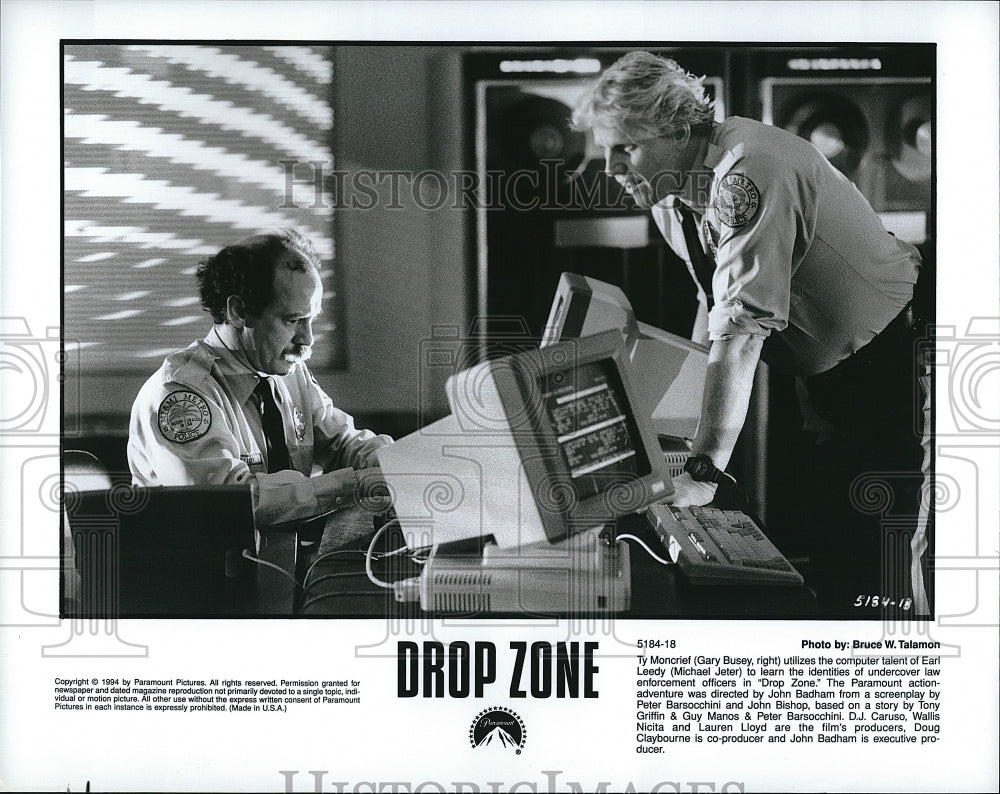 1994 Press Photo Drop Zone Gary Busey Michael Jeter Actors Movie- Historic Images