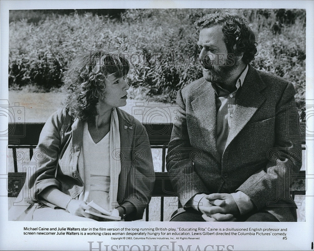 1983 Press Photo Michael Caine &amp; Julie Walters Star In &quot;Educating Rita&quot;- Historic Images