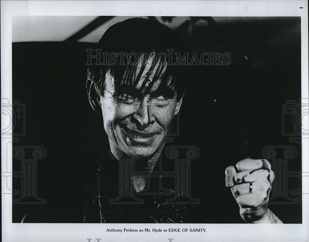 1989 Press Photo Actor Anthony Perkins in &quot;Edge of Sanity&quot;- Historic Images