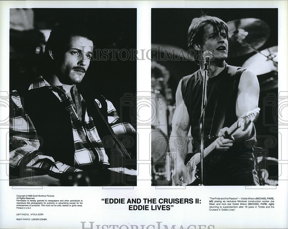 1989 Press Photo Actor Michael Pare &quot;Eddie &amp; The Cruisers II: Eddie Lives&quot;- Historic Images