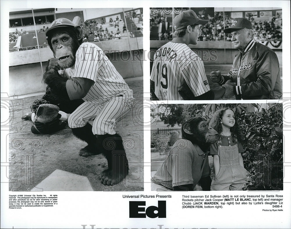 1995 Press Photo Movie Ed Matt Le Blanc Jack Warden Doren Fein - Historic Images