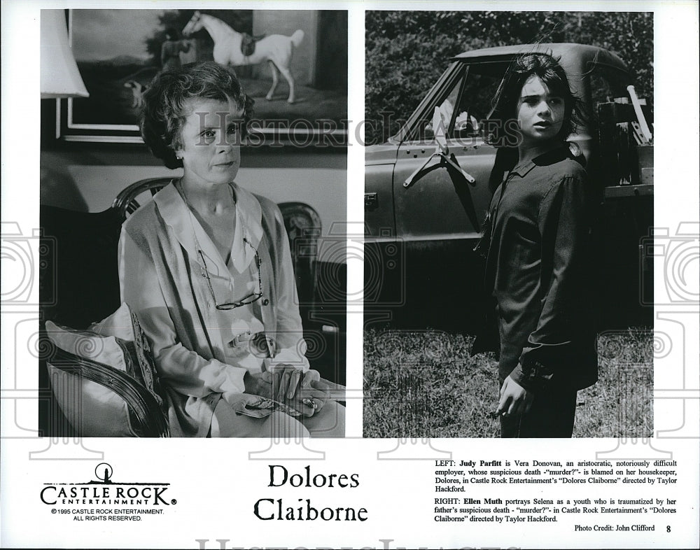 1995 Press Photo Judy Parfitt American Actress Ellen Muth Dolores Claiborne Film- Historic Images