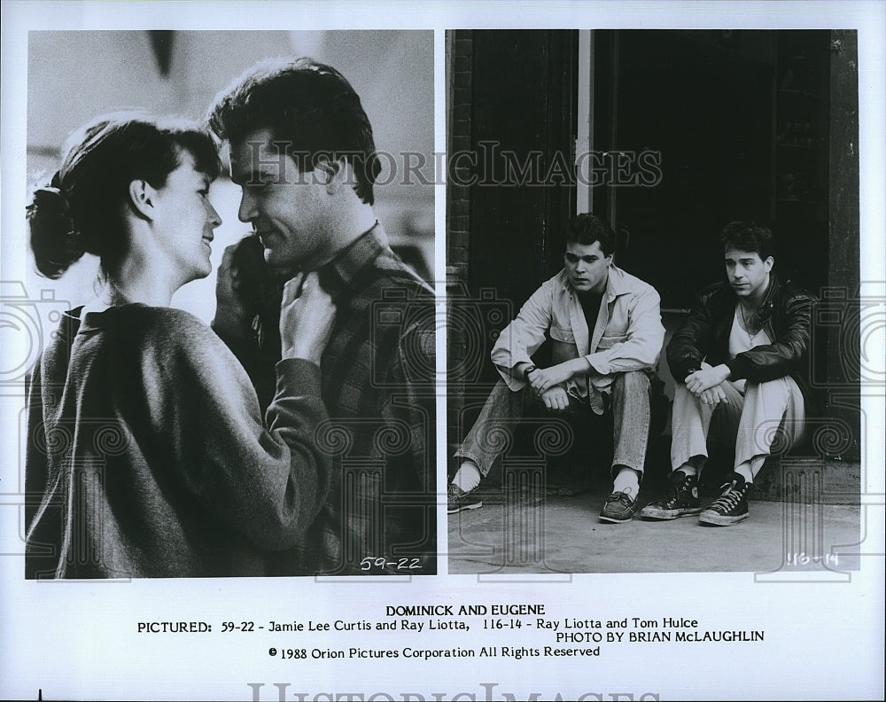 1988 Press Photo Jamie Lee Curtis Actress Ray Liotta Actor Dominick Eugene Film- Historic Images