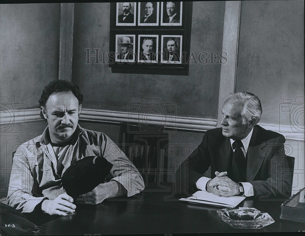 1977 Press Photo &quot;The Domino Principle&quot; Gene Hackman &amp; Richard Widmark- Historic Images