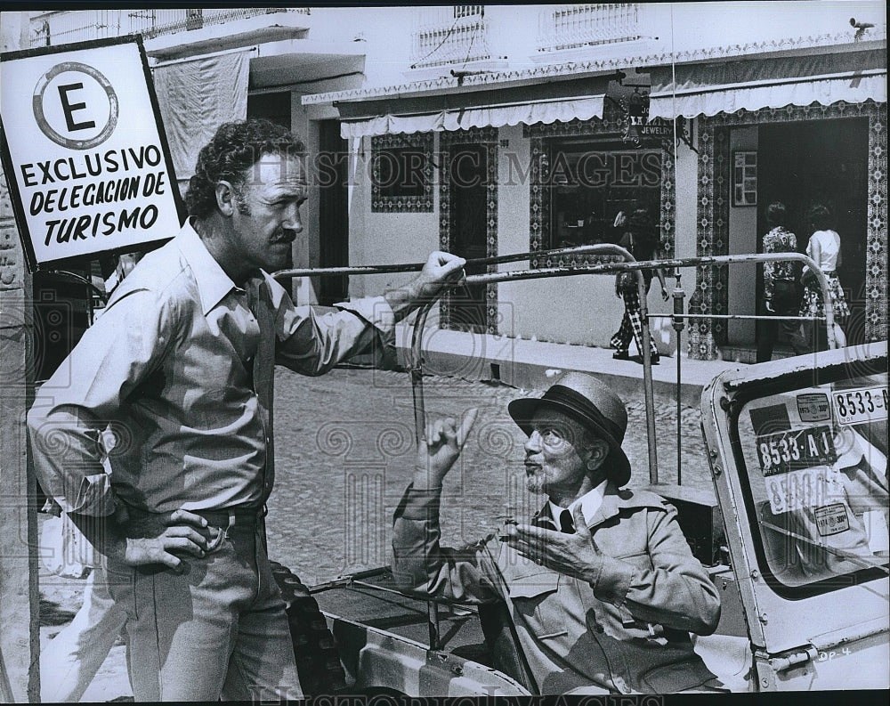 1977 Press Photo The Domino Principle&quot; Gene Hackman &amp; Richard Widmark- Historic Images