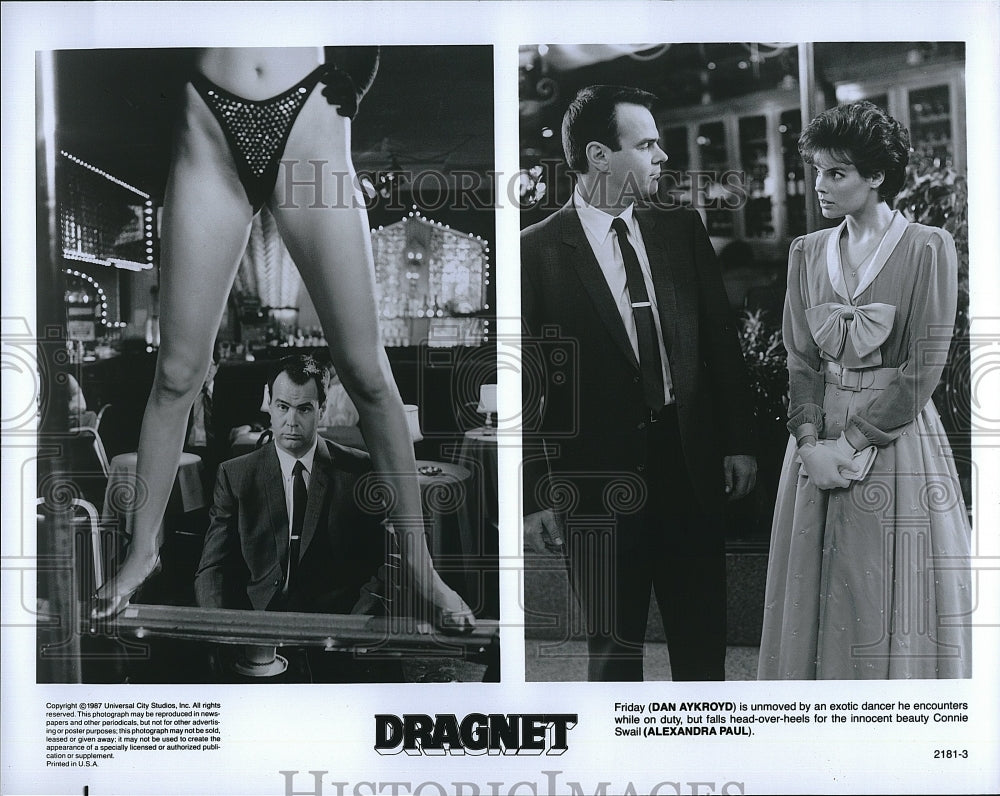 1987 Press Photo &quot;Dragnet&quot; starring Alexandra Paul. Dan Akroyd- Historic Images